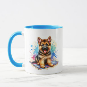 German Shepherd Puppy Personalisiert Tasse