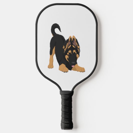 German Shepherd Puppy Pickleball Schläger (Vorderseite)