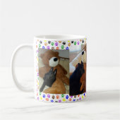 German Shepherd Puppy & Riesenteddy Bear, ZKA Kaffeetasse (Links)