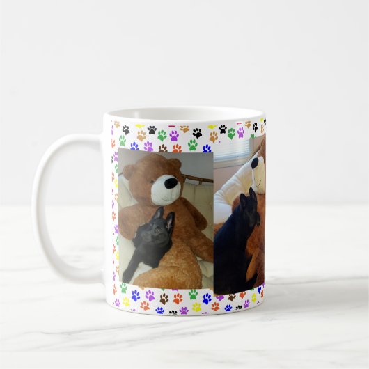 German Shepherd Puppy & Riesenteddy Bear, ZKA Kaffeetasse (Links)
