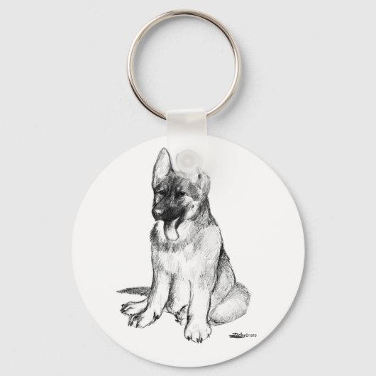 German Shepherd Puppy Schlüsselanhänger (Vorderseite)