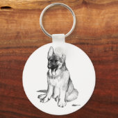German Shepherd Puppy Schlüsselanhänger (Vorderseite)