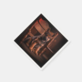 German Shepherd Puppy Serviette (Ecke)