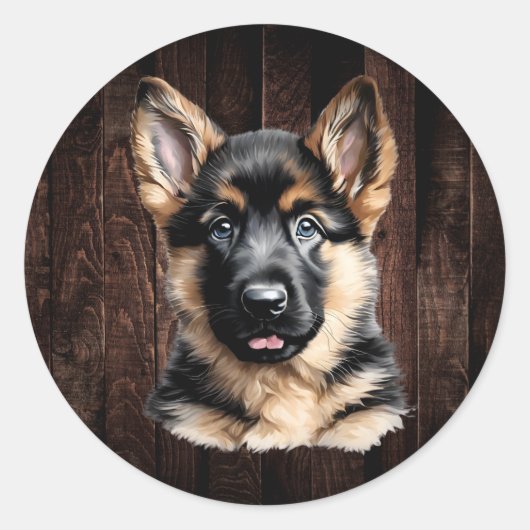German Shepherd Puppy Stickers (Vorderseite)