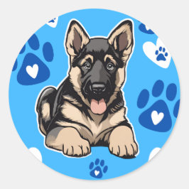 German Shepherd Puppy Stickers