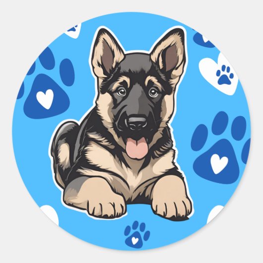 German Shepherd Puppy Stickers (Vorderseite)