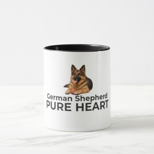 German Shepherd Pure Heart Mug – Loyal Dog Gift Tasse (Zentrum)