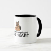 German Shepherd Pure Heart Mug – Loyal Dog Gift Tasse (VorderseiteRechts)