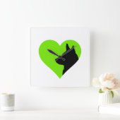 German Shepherd Quadratische Wanduhr (Zuhause)