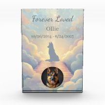 German Shepherd Rainbow Bridge Acrylic Photo Block