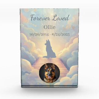 German Shepherd Rainbow Bridge Acrylic Photo Block