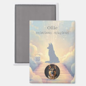 German Shepherd Rainbow Bridge Magnet (Vorderseite/Rückseite)