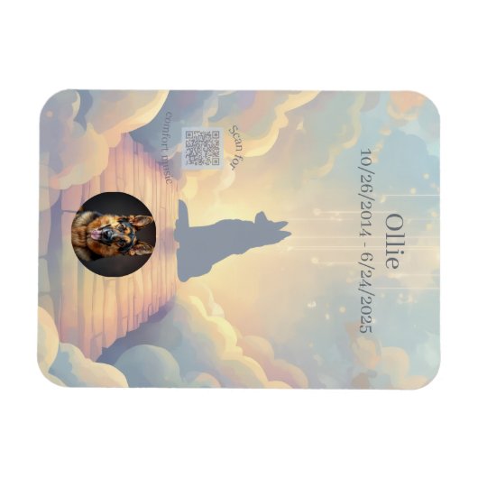 German Shepherd Rainbow Bridge Magnet (Horizontal)
