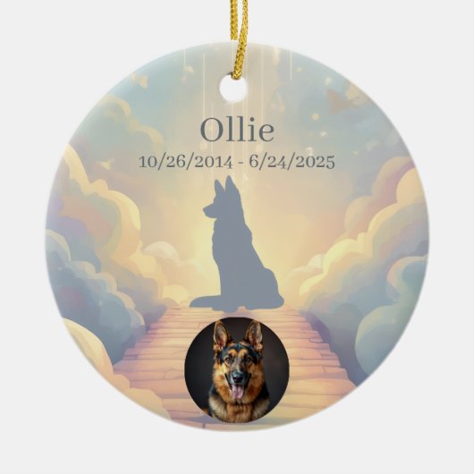 German Shepherd Rainbow Bridge Ornament (Vorne)