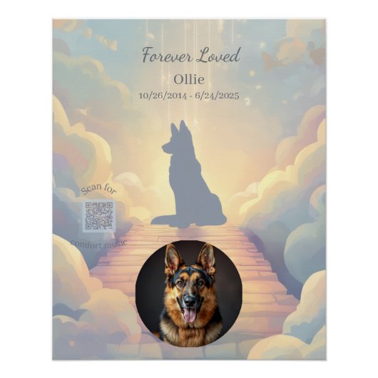 German Shepherd Rainbow Bridge Poster (Vorderseite)