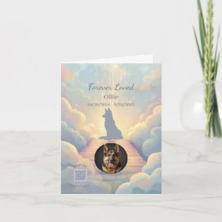 German Shepherd Rainbow Bridge Sympathy Card Karte
