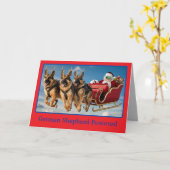 German Shepherd Reindeer Karte (Gelbe Blume)