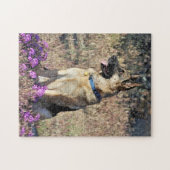 German Shepherd Rescue Dog With Flowers Puzzle (Horizontal)