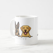 German Shepherd & Retriever Lover Pet Parent Gift Kaffeetasse (Vorderseite Links)