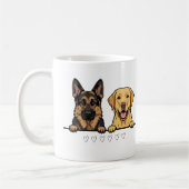 German Shepherd & Retriever Lover Pet Parent Gift Kaffeetasse (Links)