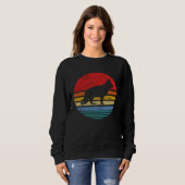 German Shepherd Retro Sunset Distressed Mom Dad Do Sweatshirt (Vorne ganz)