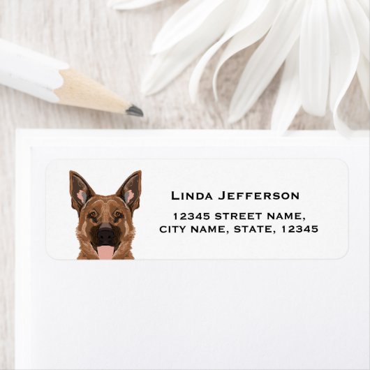 German Shepherd Return Address Label (Insitu)