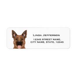 German Shepherd Return Address Label