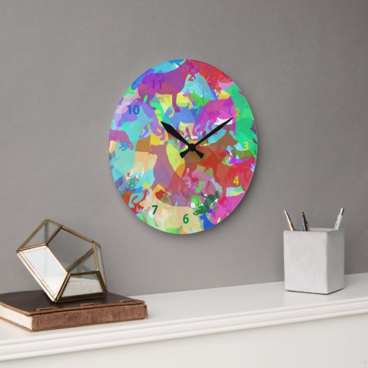 German Shepherd round Große Wanduhr (Büro)