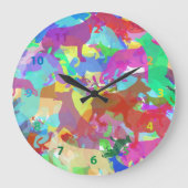 German Shepherd round Große Wanduhr (Vorderseite)