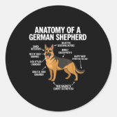 German Shepherd  Runder Aufkleber (Vorderseite)