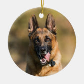 German Shepherd Running Keramik Ornament (Vorne)