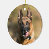 German Shepherd Running Keramik Ornament (Links)