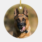 German Shepherd Running Keramik Ornament (Hinten)