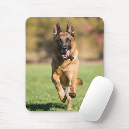German Shepherd Running Mousepad (Mit Mouse)