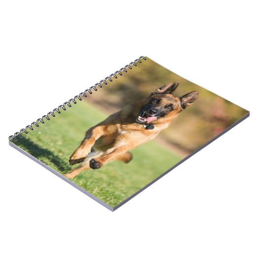 German Shepherd Running Notizblock (Linke Seite)