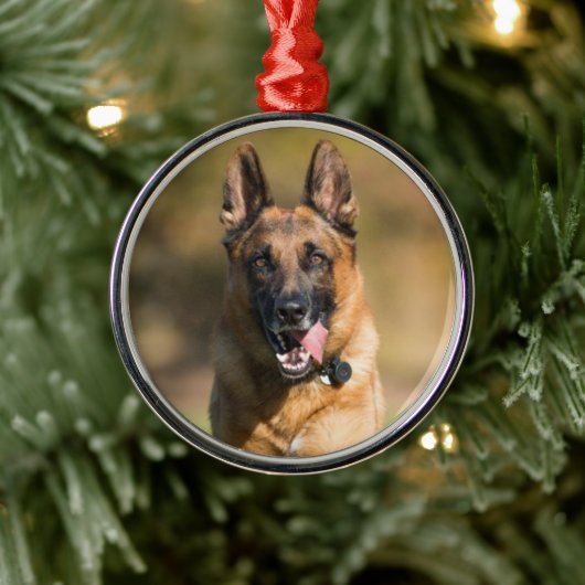 German Shepherd Running Ornament Aus Metall (Baum)