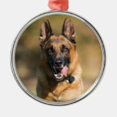 German Shepherd Running Ornament Aus Metall (Vorne)