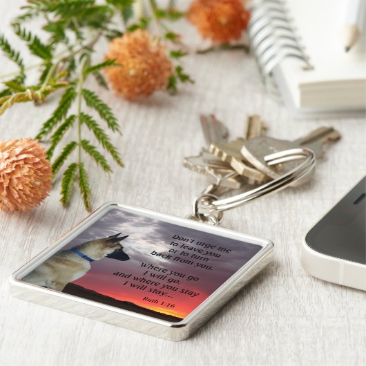 German Shepherd Ruth 1:16 Schlüsselanhänger (Seite)