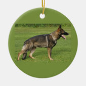 German Shepherd Sable Full Keramik Ornament (Vorne)