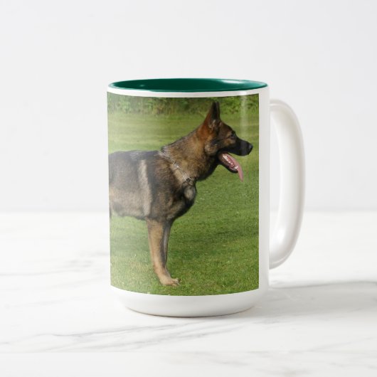 German Shepherd Sable Full Zweifarbige Tasse (VorderseiteRechts)