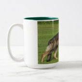 German Shepherd Sable Full Zweifarbige Tasse (Links)