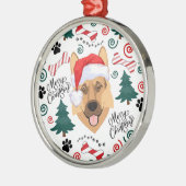 German Shepherd Santa Christmas Ornament Keepsake (Links)