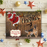 German Shepherd Santa Christmas Postcard Feiertagspostkarte<br><div class="desc">Die Weihnachtspostkarte des Deutschen Schäferhirds: Eine festliche Feier der Liebe und Loyalität! In dieser Weihnachtszeit ehren wir den Geist der Weihnachtszeit und die unerschütterliche Loyalität deines deutschen Schäferhirten mit unserer Weihnachtspostkarte. Teilen Sie die Freude, Wärme und einzigartige Bindung, die Sie mit Ihrem wütenden Begleiter teilen, mit einer reizvollen Postkarte, die...</div>