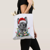 German Shepherd Santa Christmas Tree Lights Xmas B Tasche (Von Nahem)