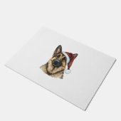 German Shepherd Santa Claus Dog Weihnachten Fußmatte (Schrägansicht)