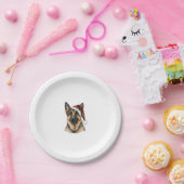 German Shepherd Santa Claus Dog Weihnachten Pappteller (Party)