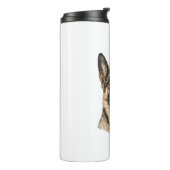 German Shepherd Santa Claus Dog Weihnachten Thermosbecher (Nach links gedreht)