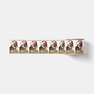 German Shepherd Santa Claus Ripsband