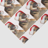 German Shepherd Santa Claus Seidenpapier (Ausschnitt)