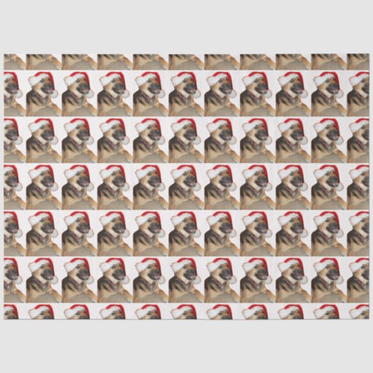 German Shepherd Santa Claus Seidenpapier (Vorderseite)